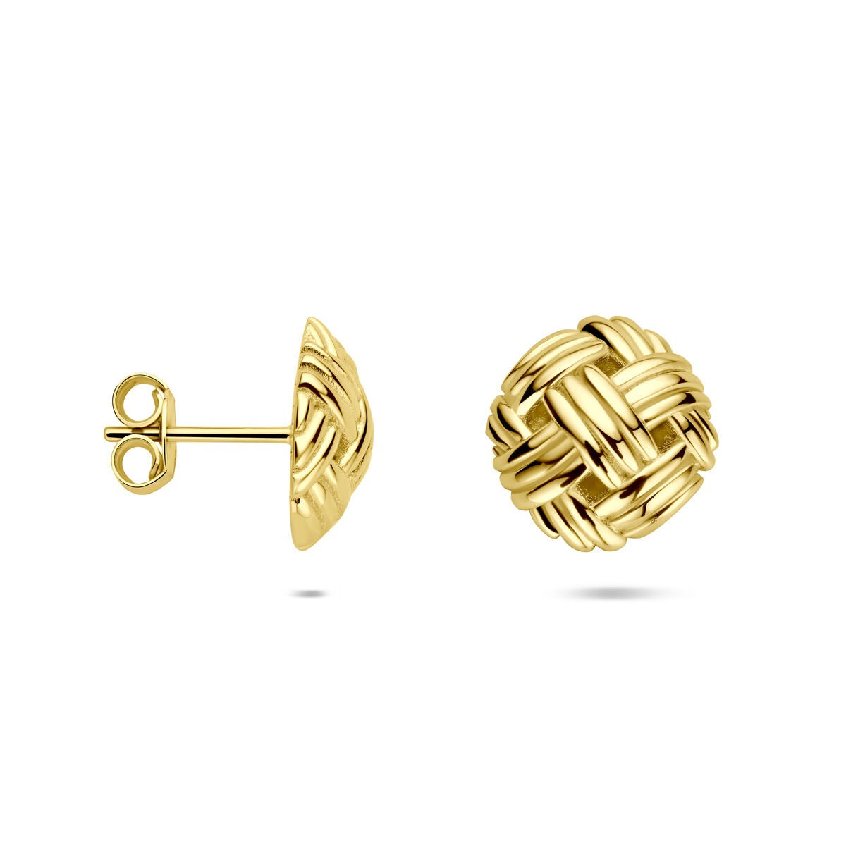 Złote kolczyki wkrętki 14k żółte złoto 12mm – Damskie kolczyki