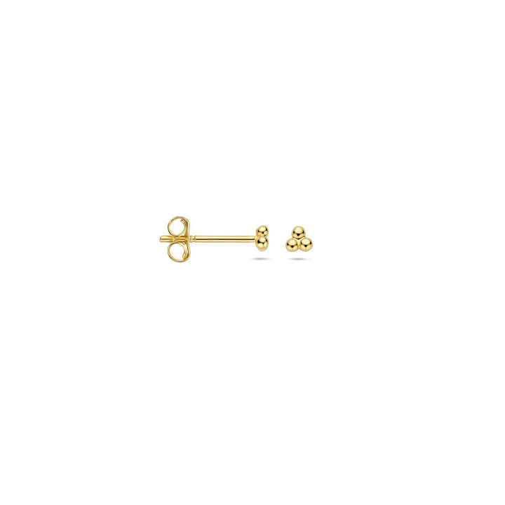 Gouden oorknoppen – 9k geelgoud met bolvormig design