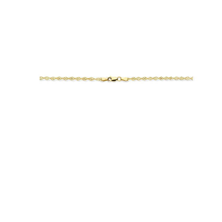 Gouden ketting met zilverkern – 14k geelgoud & 925 zilver