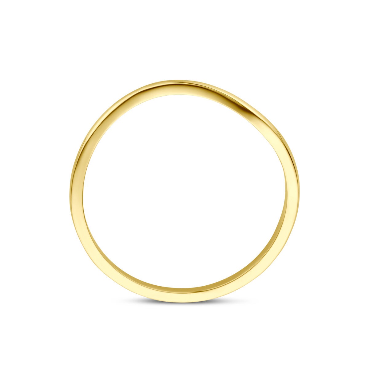 14k żółte złoto pierścionek 3 mm