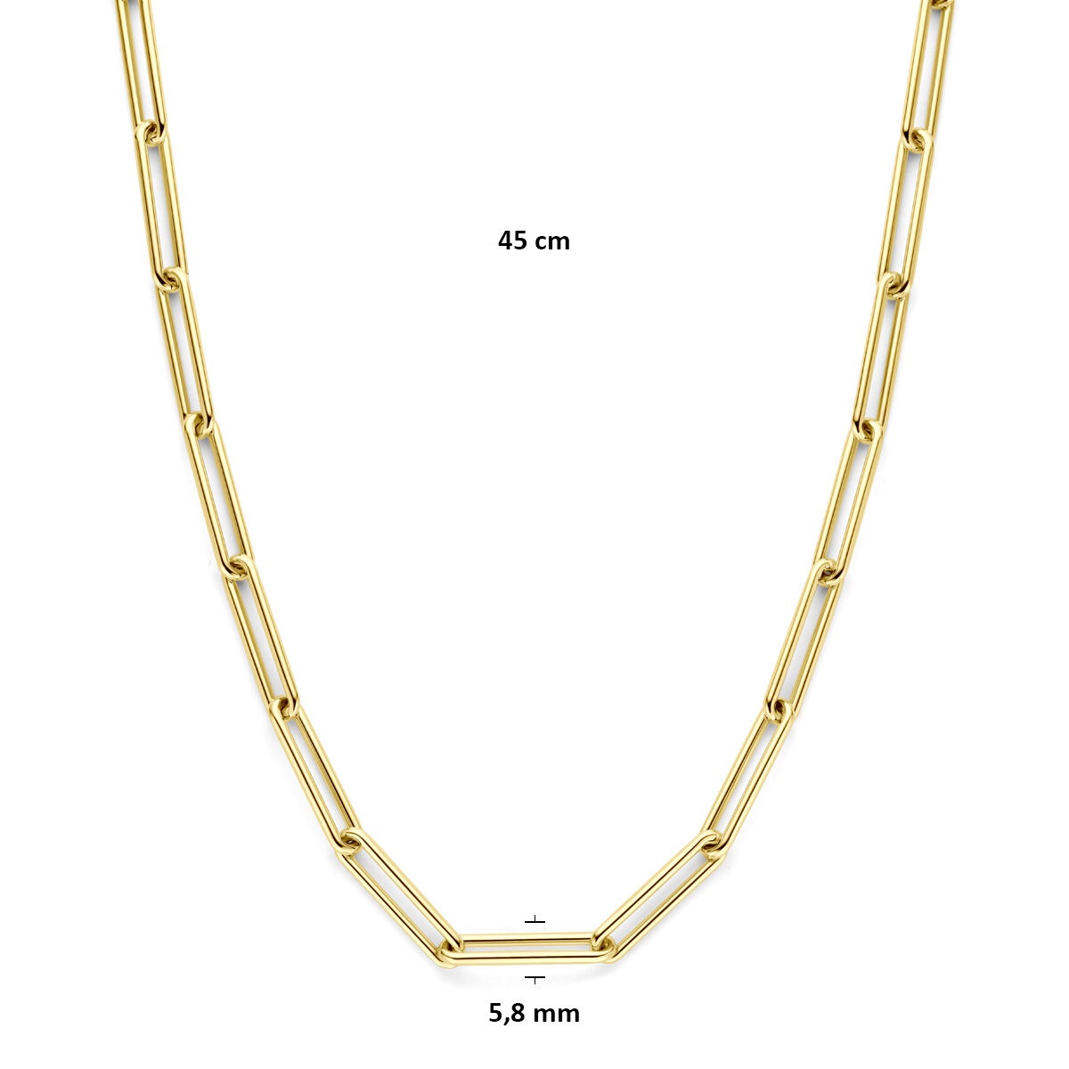 14k żółte złoto naszyjnik kotwica 5,8 mm
