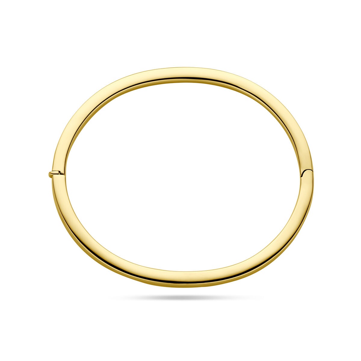 bangle z żółtego złota – 4 mm szerokości, z zapięciem na zawias