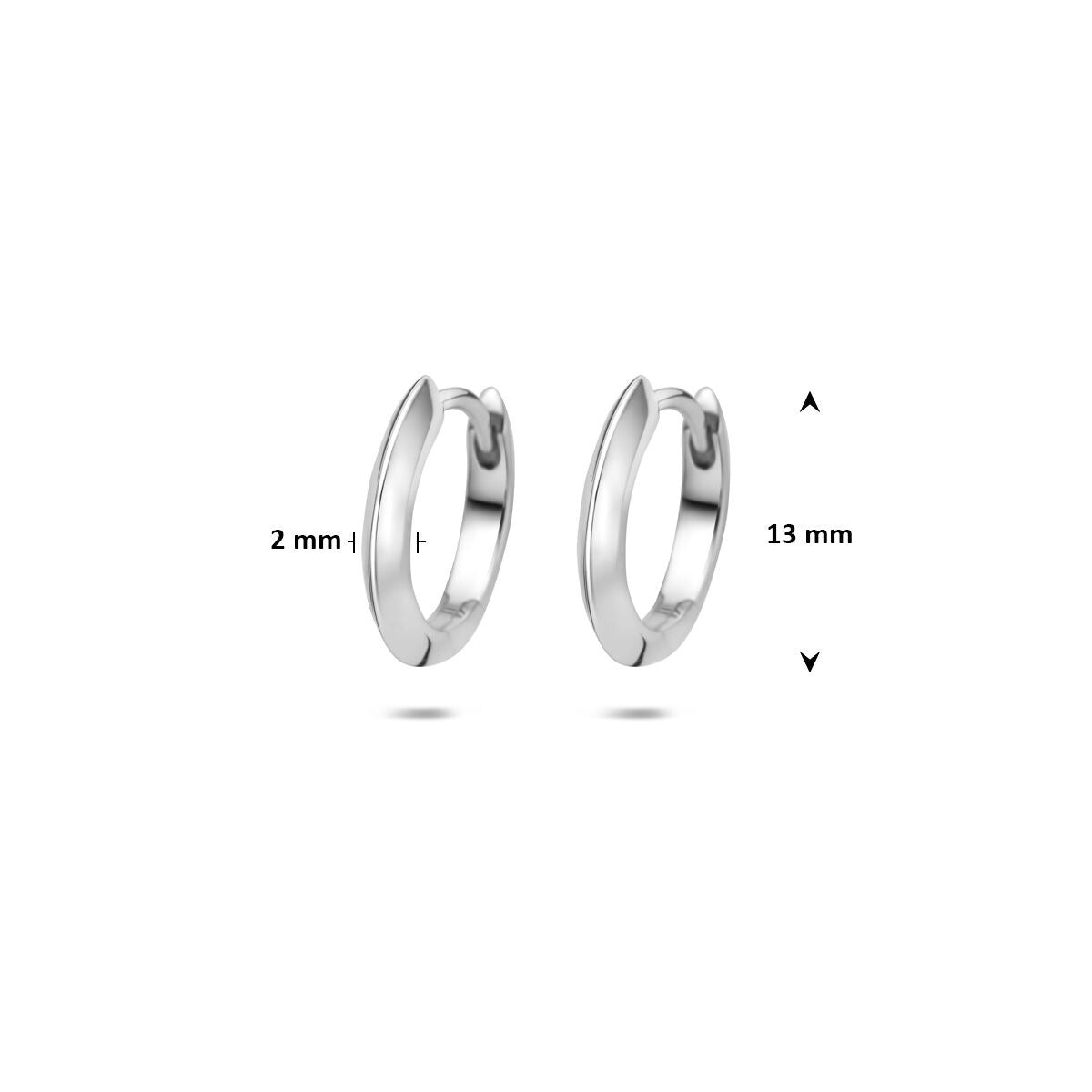 klipsy do uszu 13 mm srebro rodowane