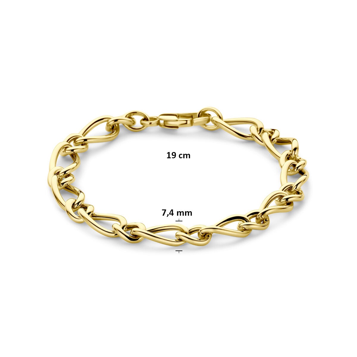bransoletka z żółtego złota w kształcie kotwicy 19 cm