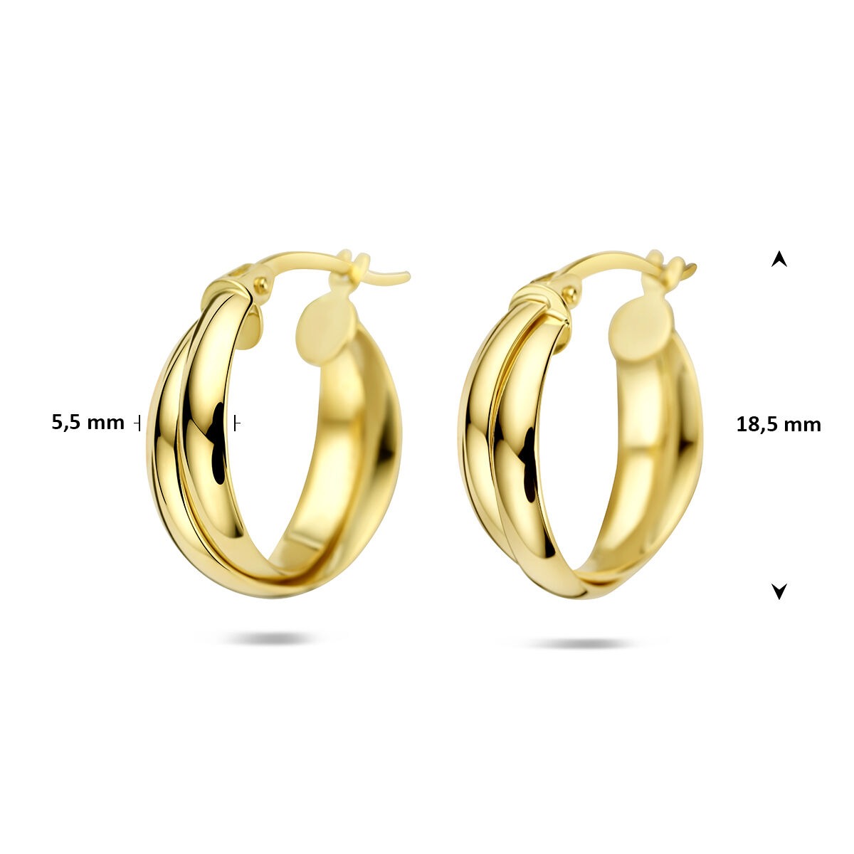 14k żółte złoto kolczyki koła – ponadczasowa elegancja w nowoczesnym rozmiarze