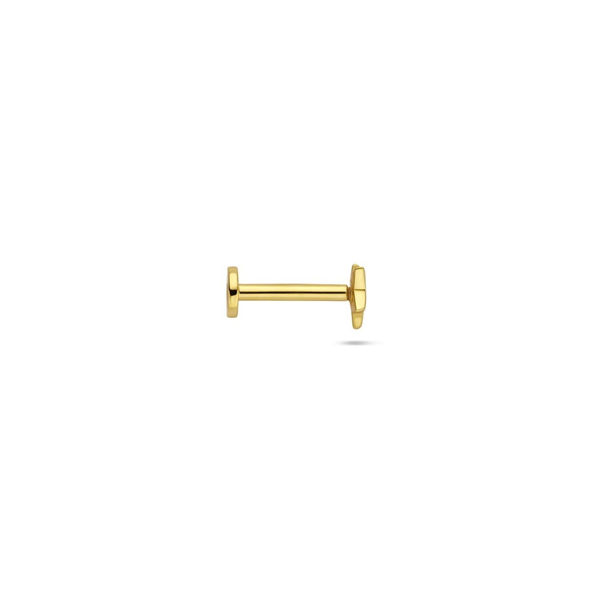 Pozłacany srebrny piercing w kształcie gwiazdy