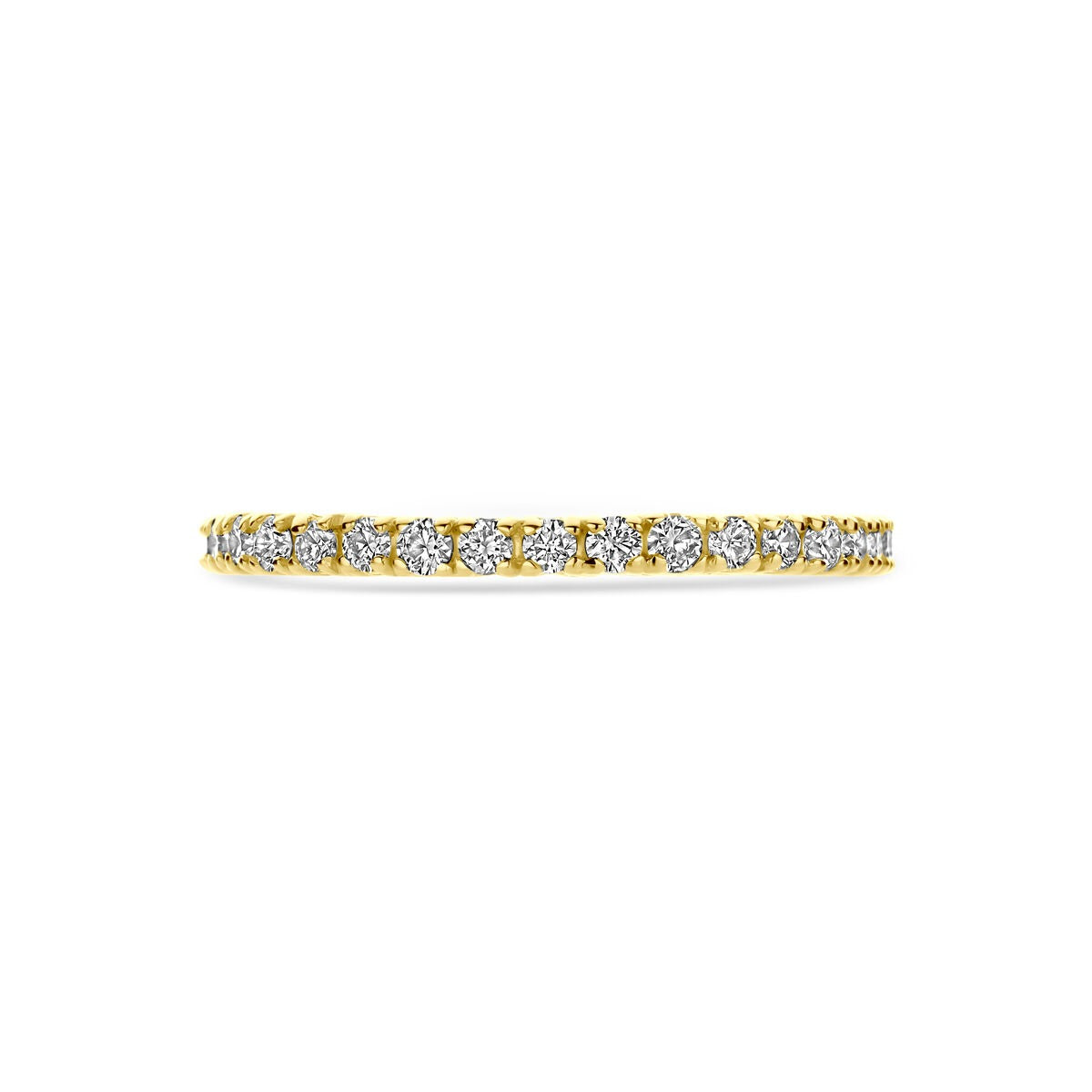 14k Żółte Złoto Pierścionek Alliance z Diamentem – 0.70 ct