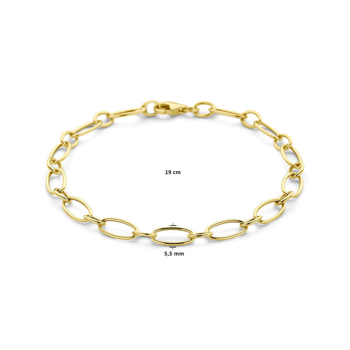 14k Geelgouden anker armband met karabijnsluiting