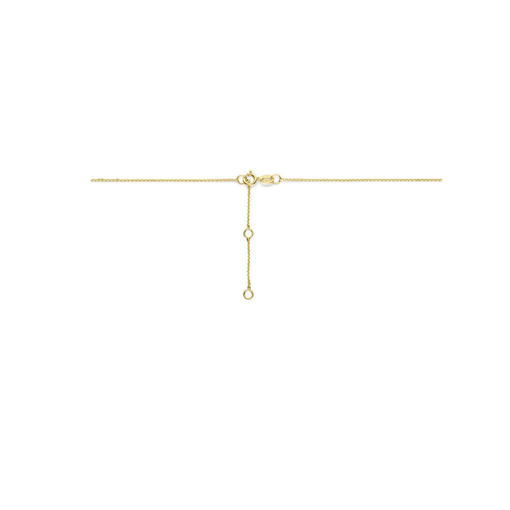 14k Geelgouden Kindercollier met Roze Emaille Hartje