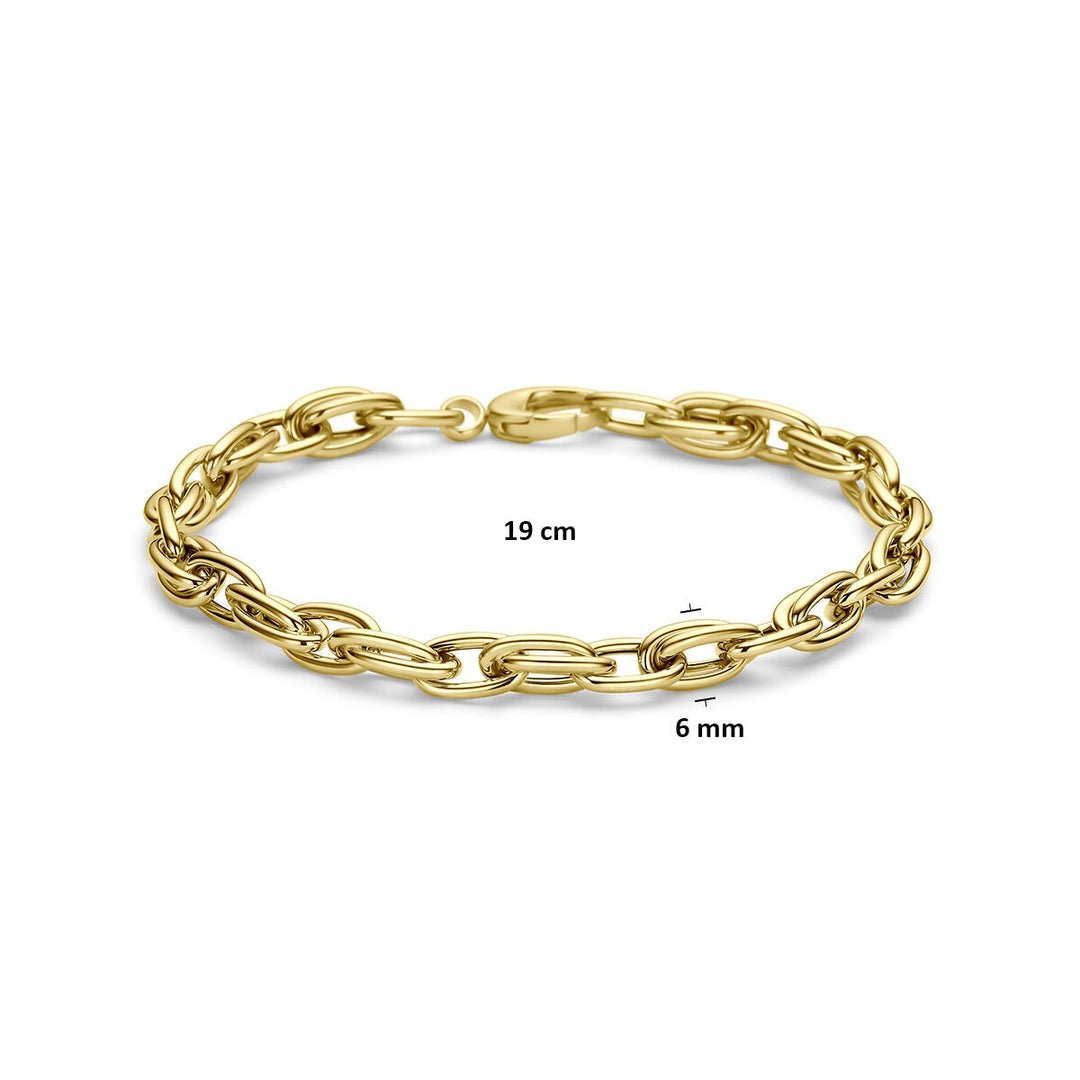 9k Geelgouden anker armband