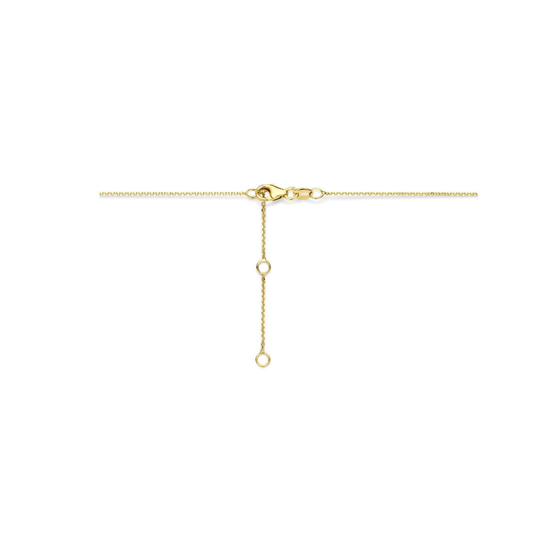 14k Geelgouden ketting met vlinder en lab grown diamant