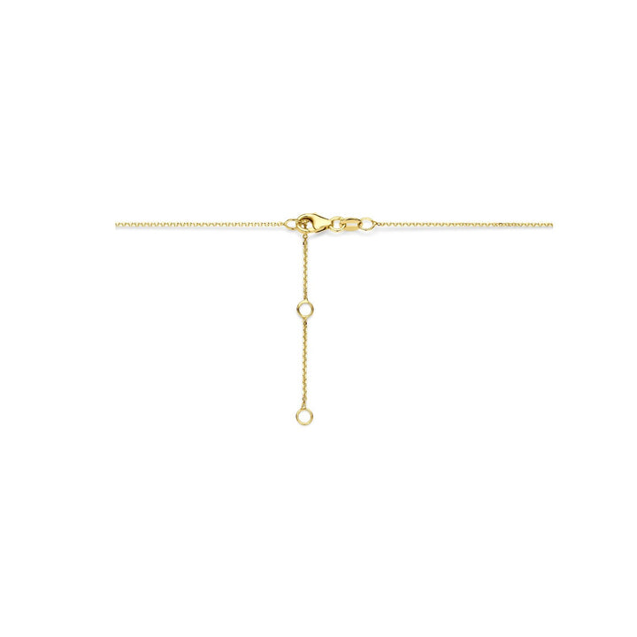 14k Geelgouden ketting met vlinder en lab grown diamant