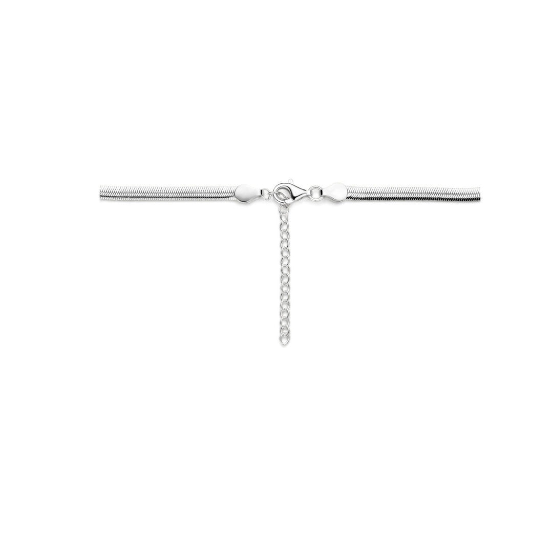 Zilveren dames ketting met gourmette schakel 4mm