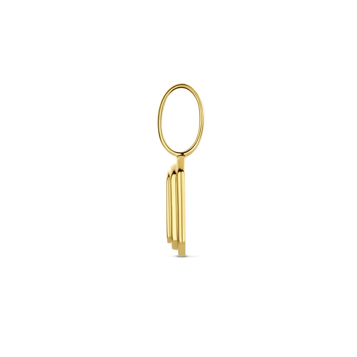 14k żółte złoto wisiorek grawerowany – elegancki i osobisty w miniaturowym rozmiarze