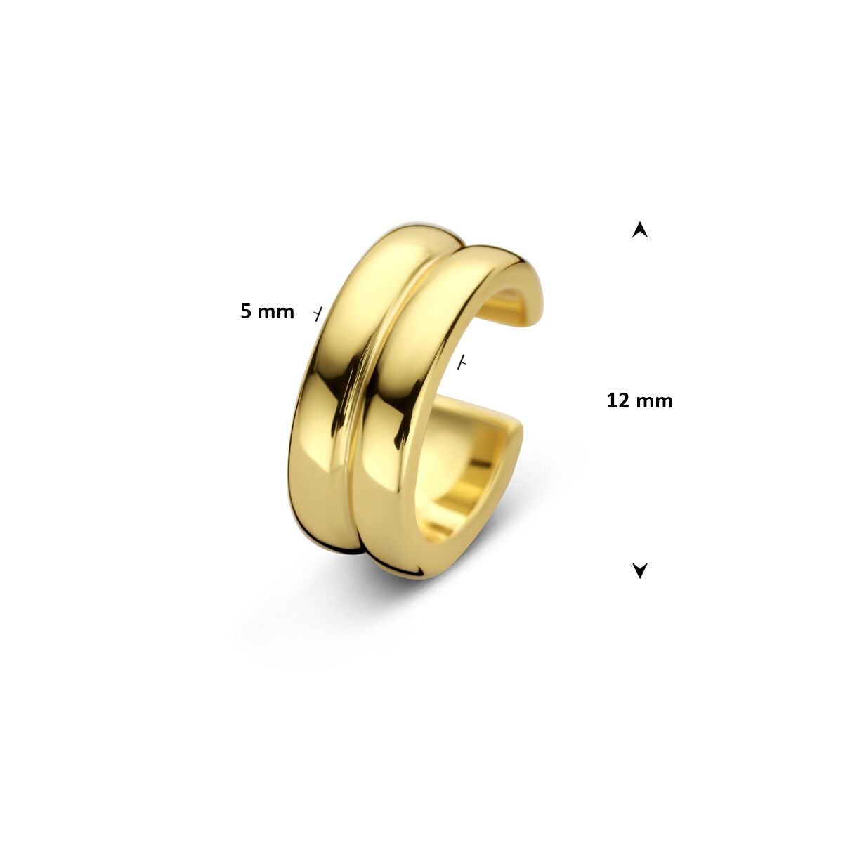 Pozłacany srebrny ear cuff – stylowy złoty akcent bez przekłucia