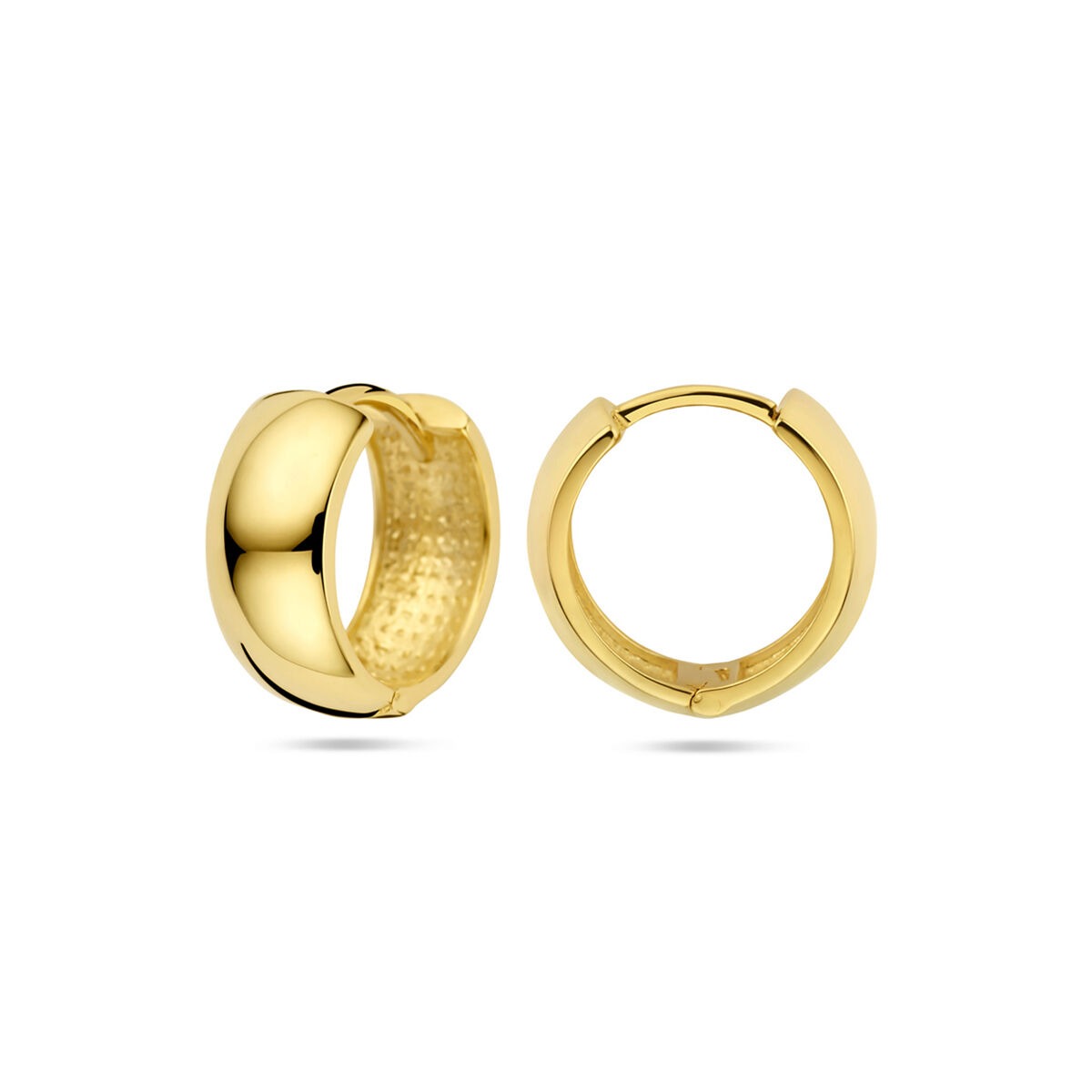 9k żółte kolczyki koła 13 x 5.5 mm