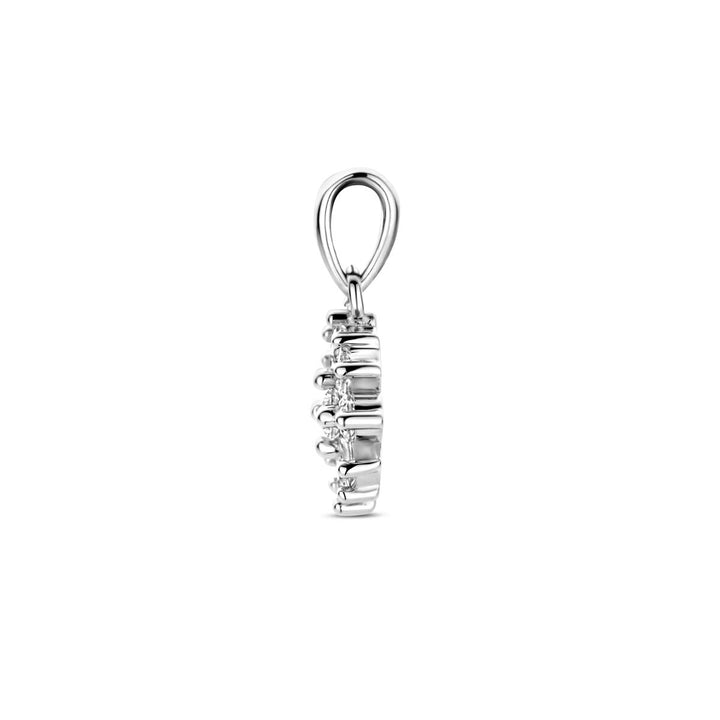 Zilveren hanger met zirkonia – gerhodineerd 925 zilver