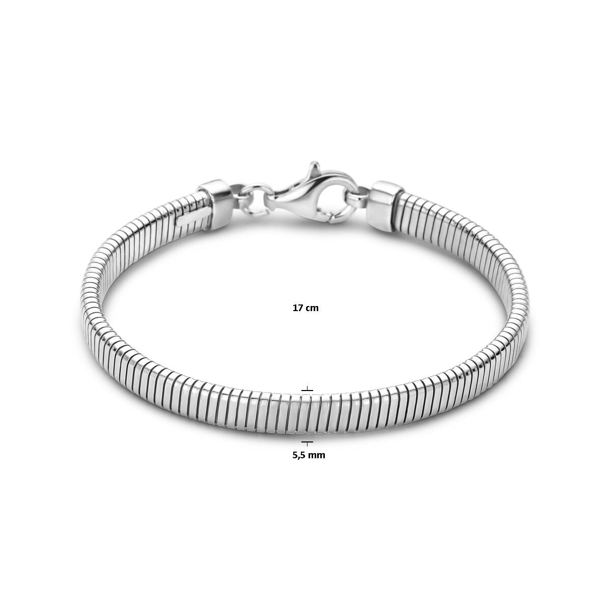 Srebrna bransoletka Omega – Rodowana 925 srebro