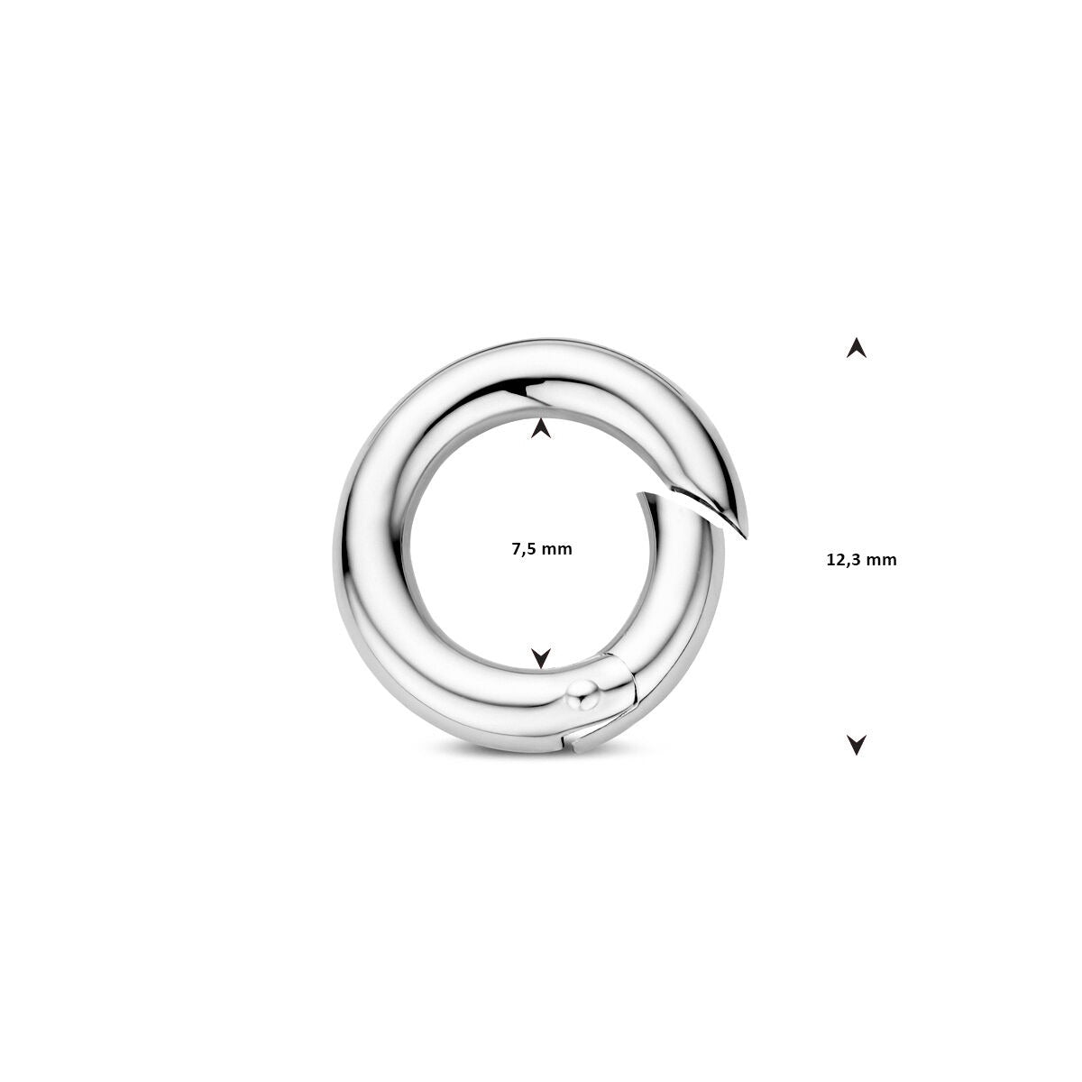 925 Rodowany Srebrny Connector