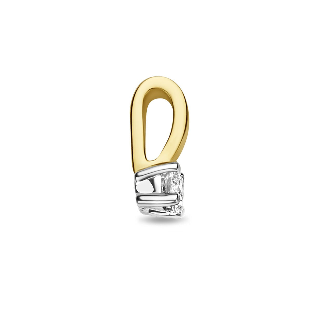 14k bicolor złoty wisiorek z diamentem