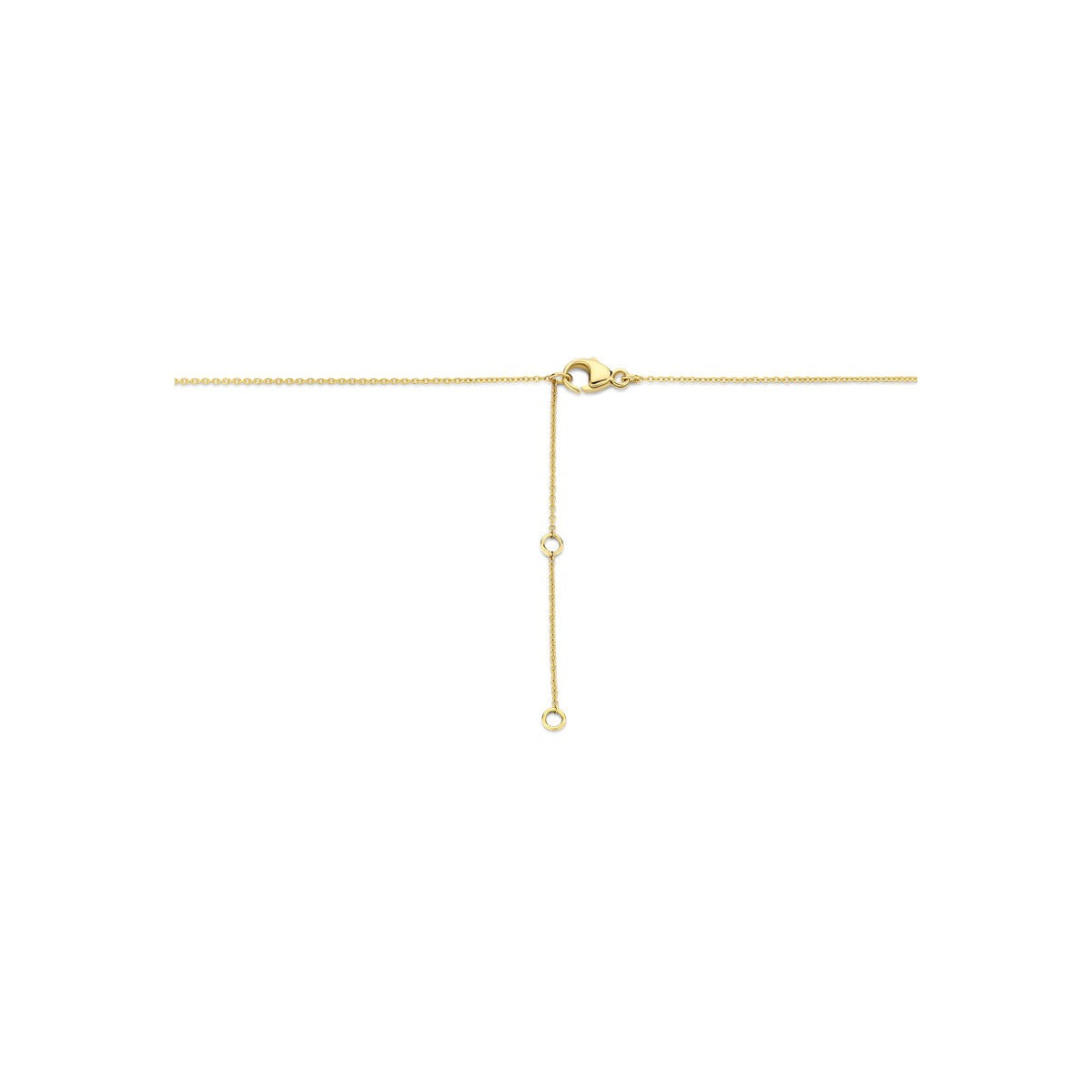 14k żółte złoto naszyjnik z diamentem 0.15ct