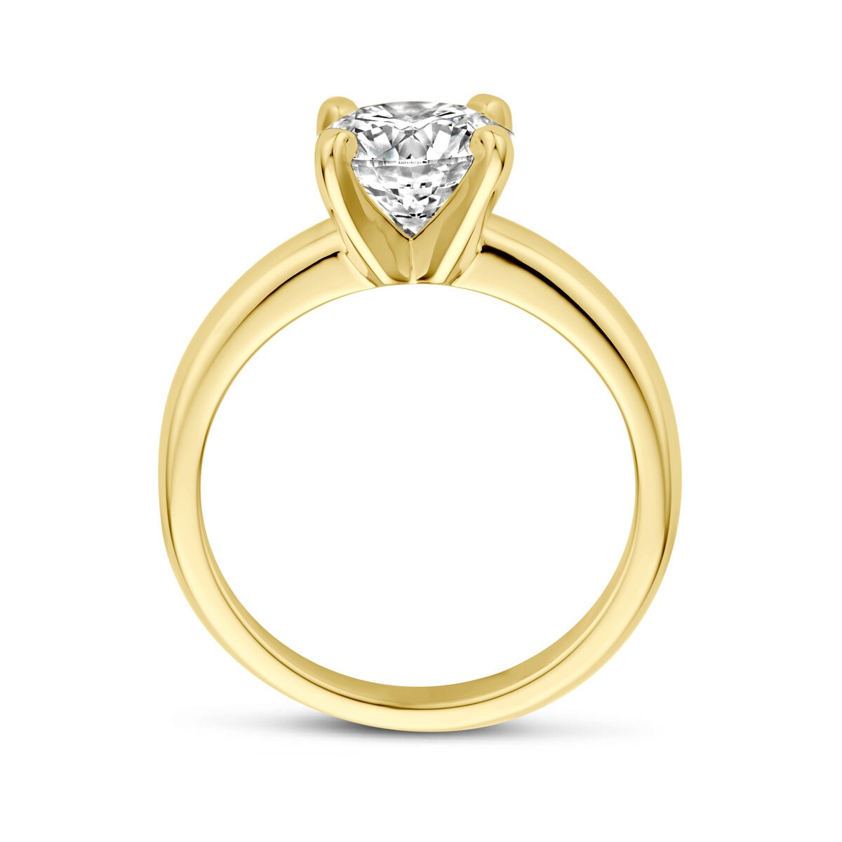 14k żółte złoto pierścionek z diamentem lab grown 2.00ct