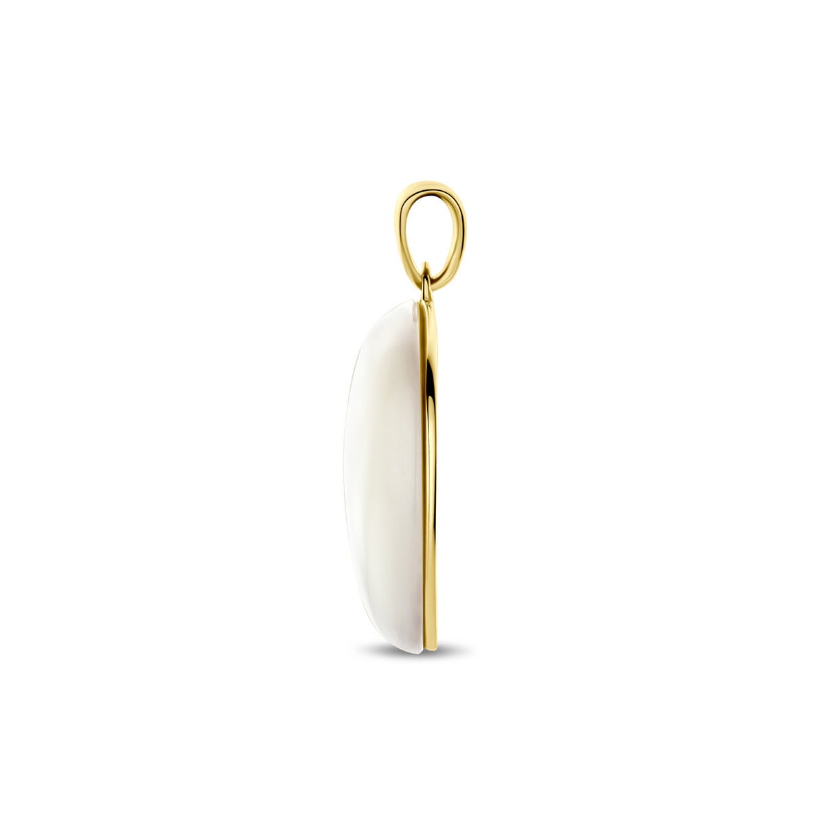 14k żółte złoto wisiorek z perłową powłoką 20 mm