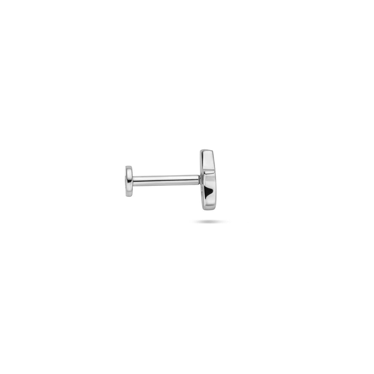 Srebrny piercing flat back Dłoń Fatimy – rodowany 925 z cyrkonią