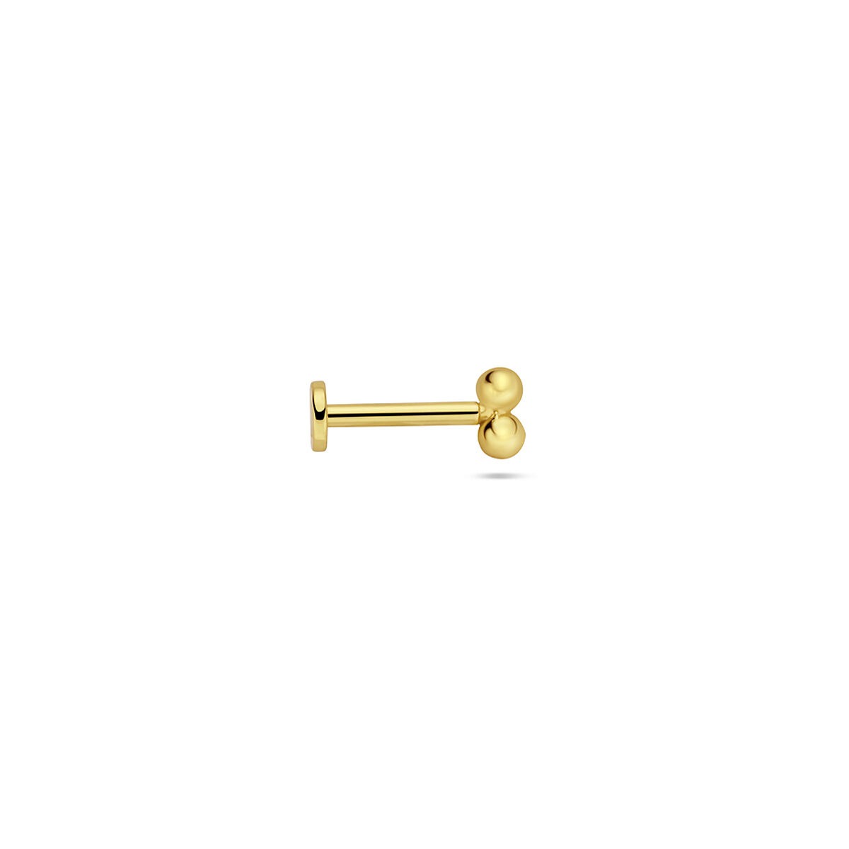 Pozłacane srebrne kulki do piercingu flat back – 925 srebro