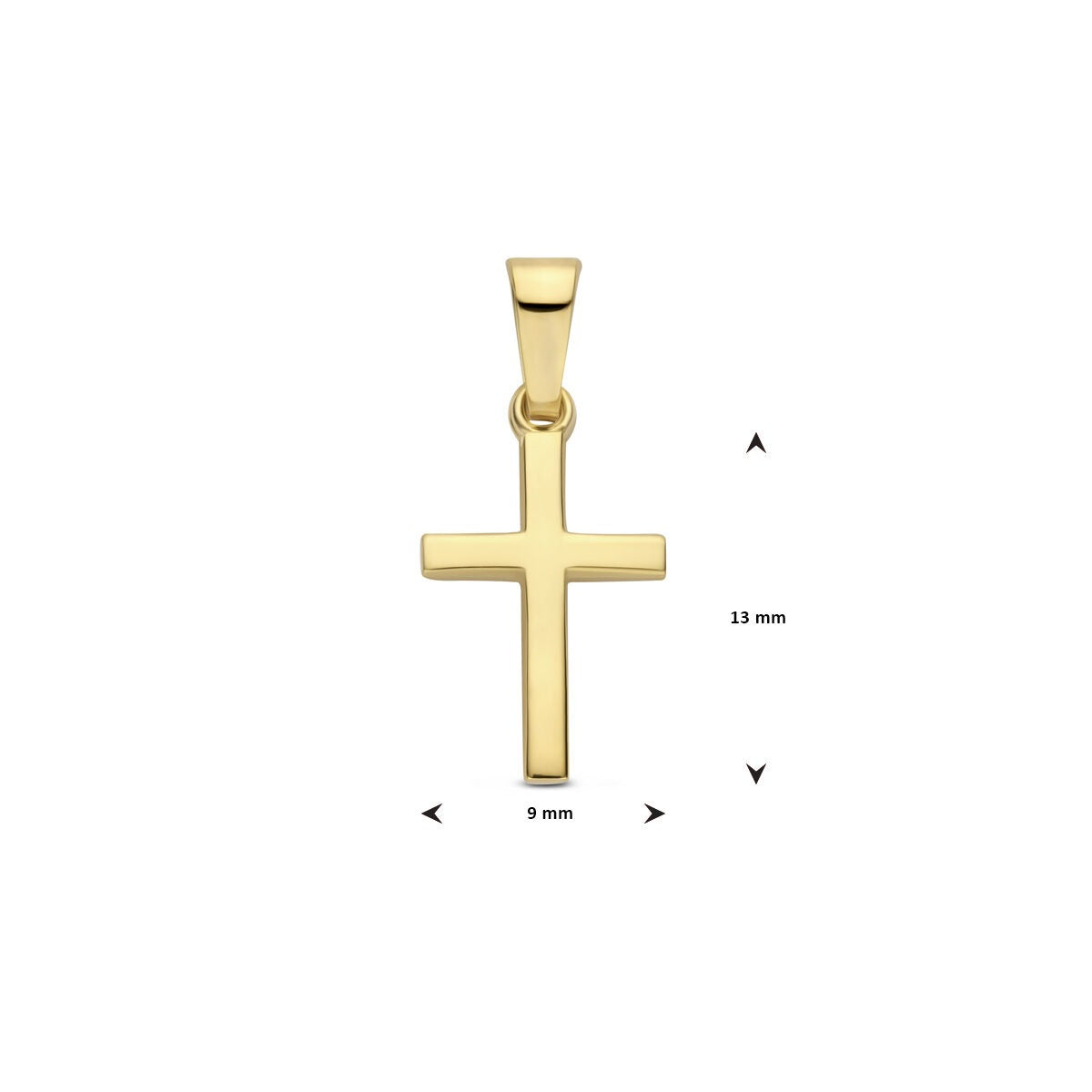 14k żółte złoto wisiorek krzyż – klasyczny symbol w wyrafinowanym formacie