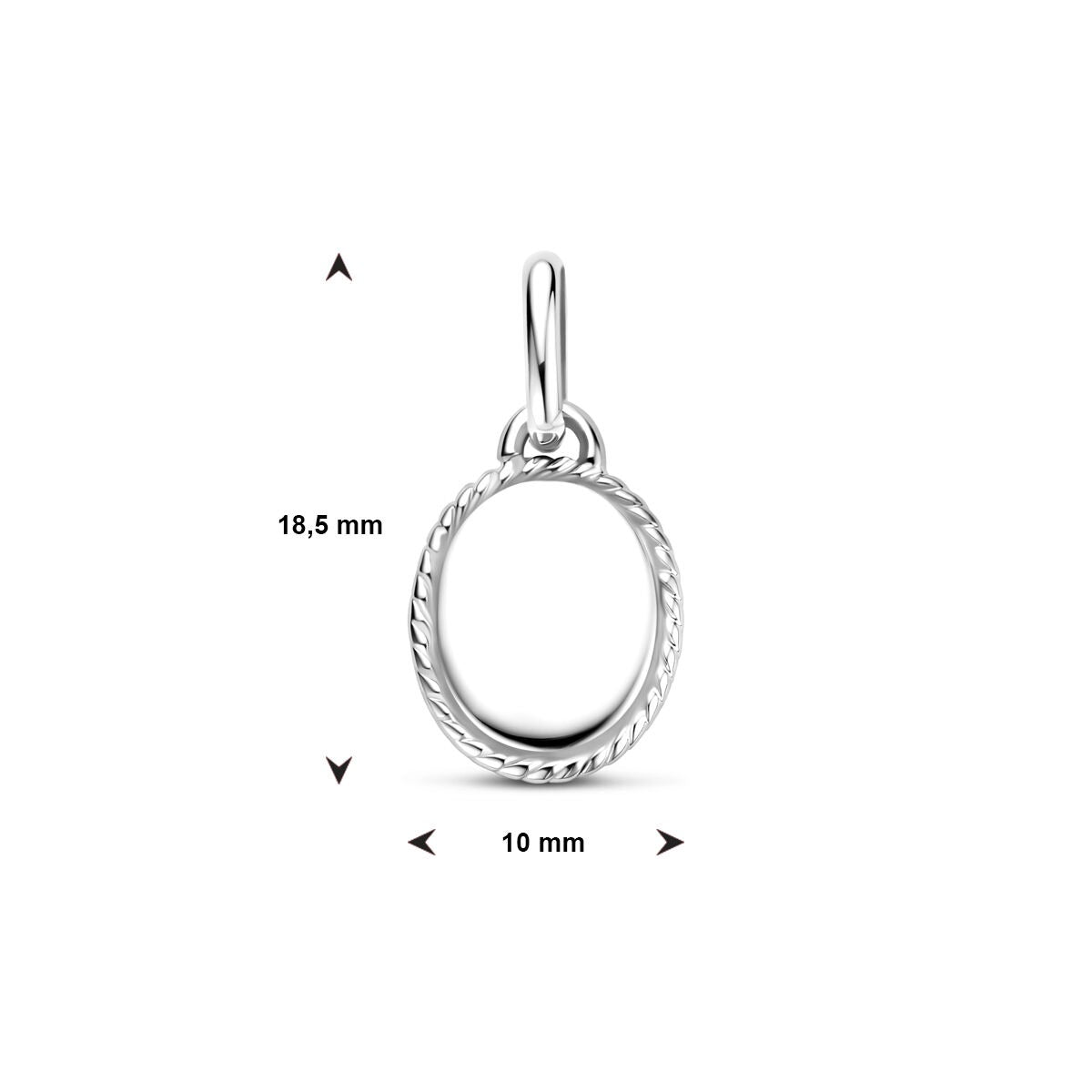 Rodowany Srebrny Wisiorek Grawerowany Owalny – 21mm