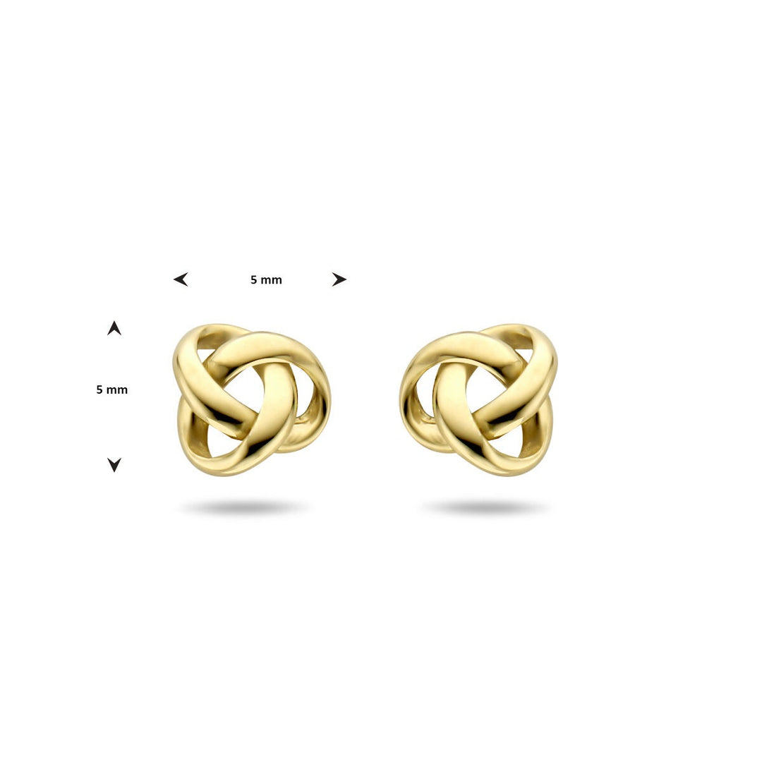 Gouden oorknopjes 9k knoopvorm – Dames Oorbellen