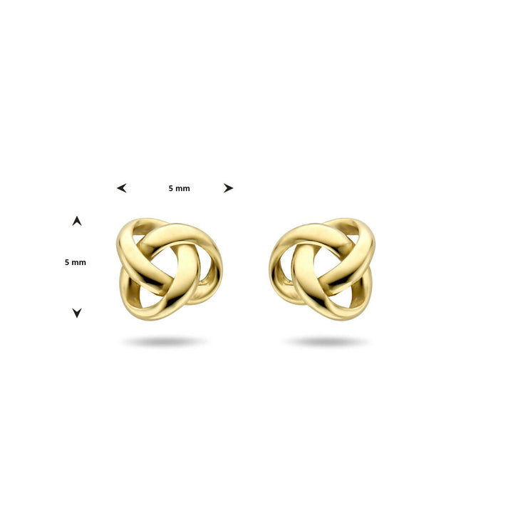 Gouden oorknopjes 9k knoopvorm – Dames Oorbellen