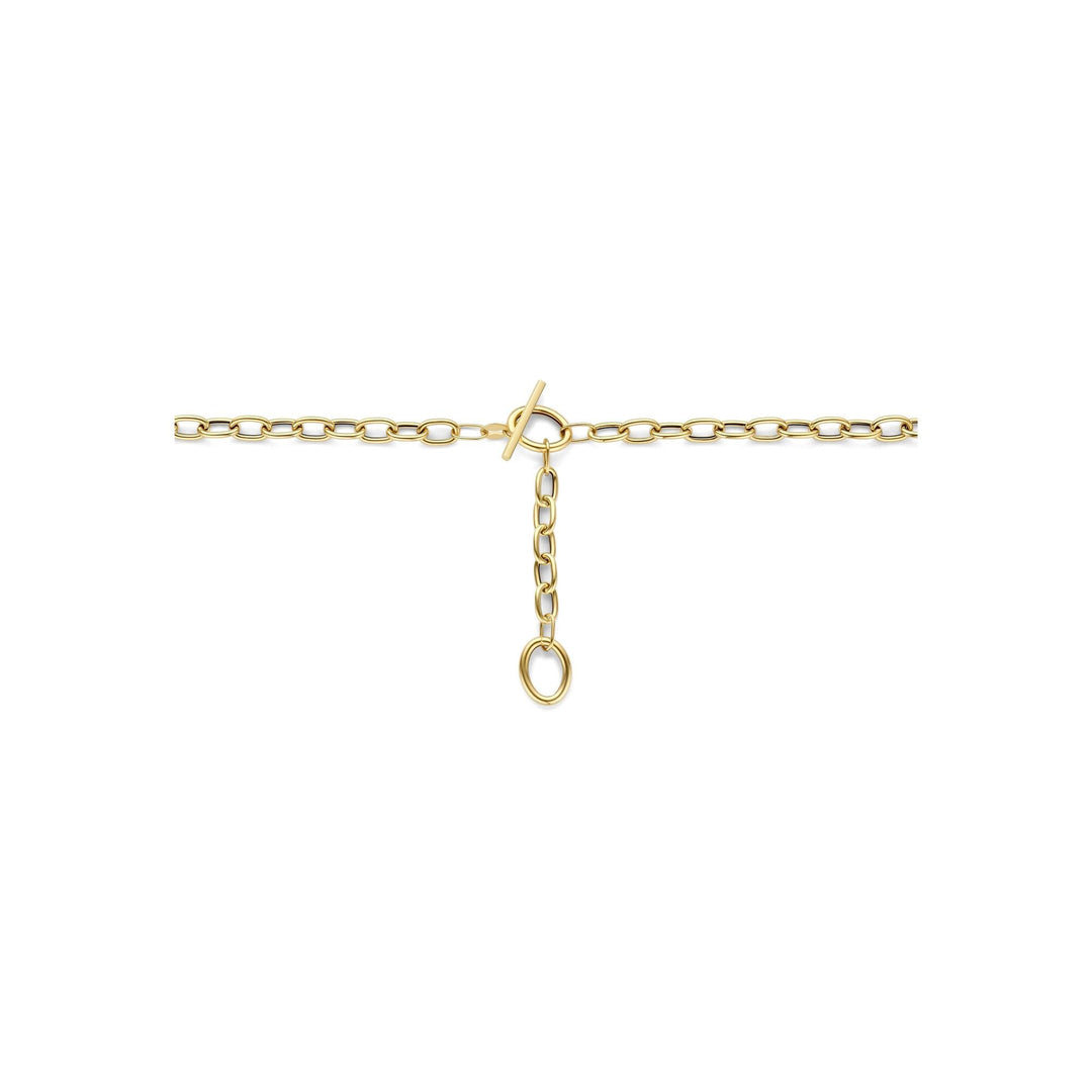 14k Geelgouden Y-collier met ankerschakel