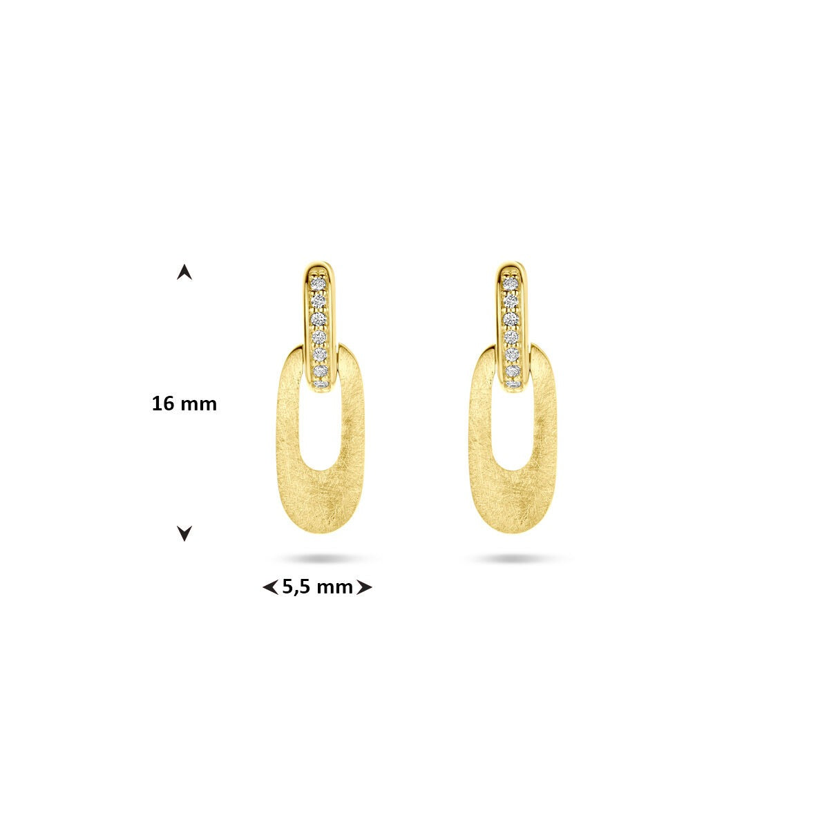 14k żółte złoto kolczyki z diamentem szlifowanym brylantem 0.04ct