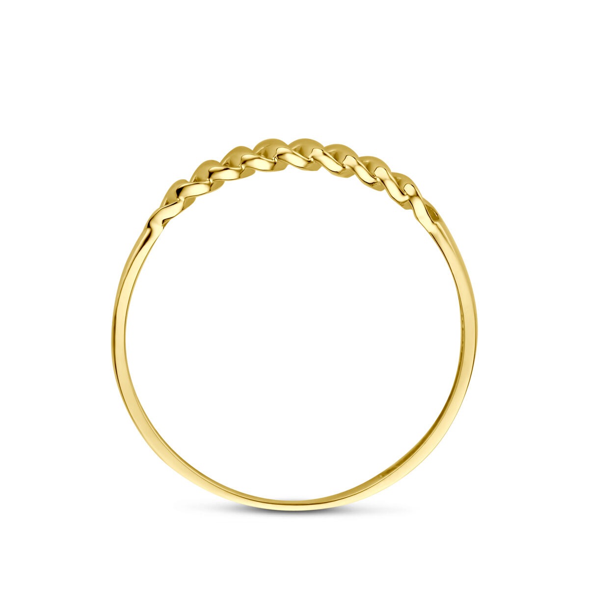 14k żółte złoto pierścionek 4.5mm