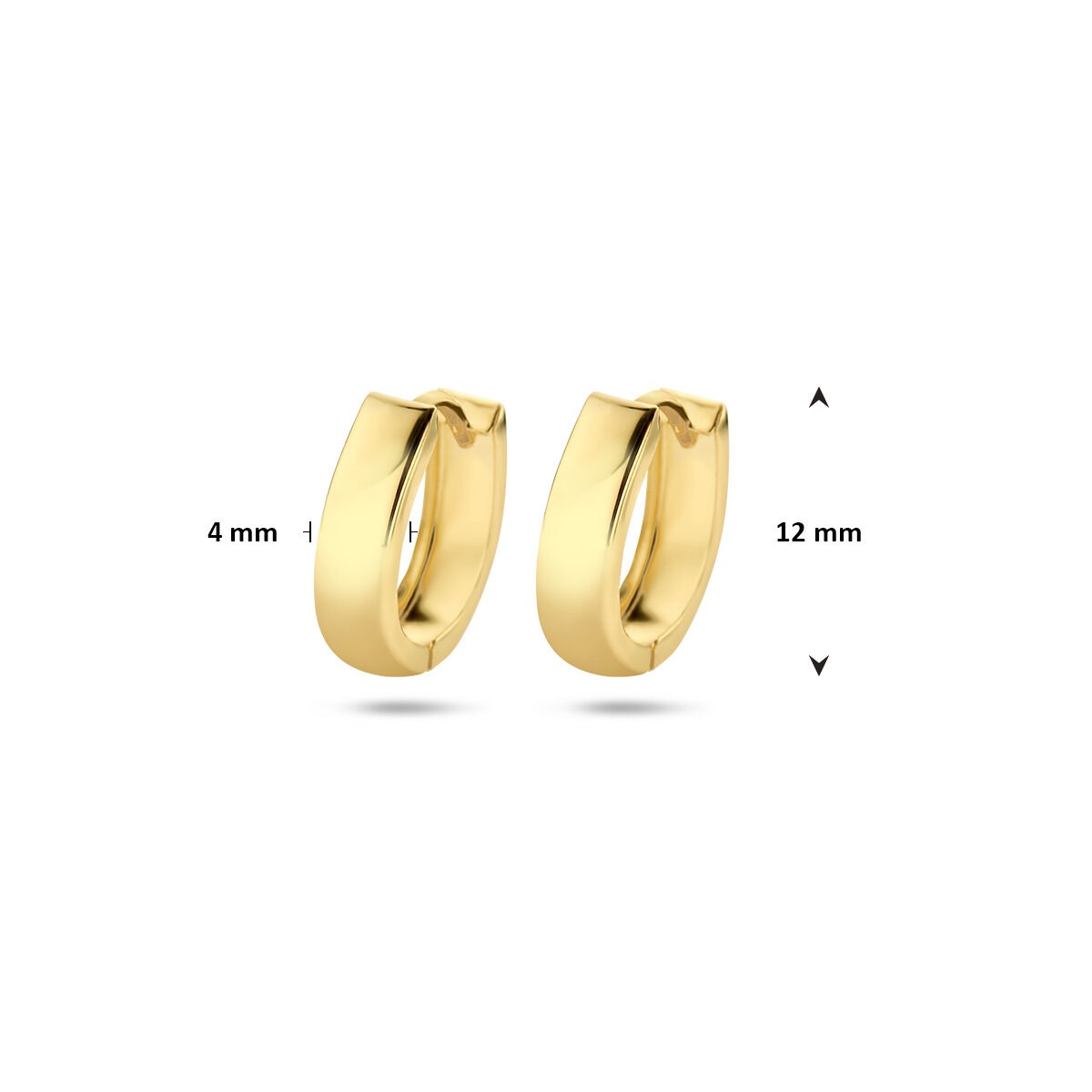 Żółte złoto wytłaczane kolczyki koła – 14k