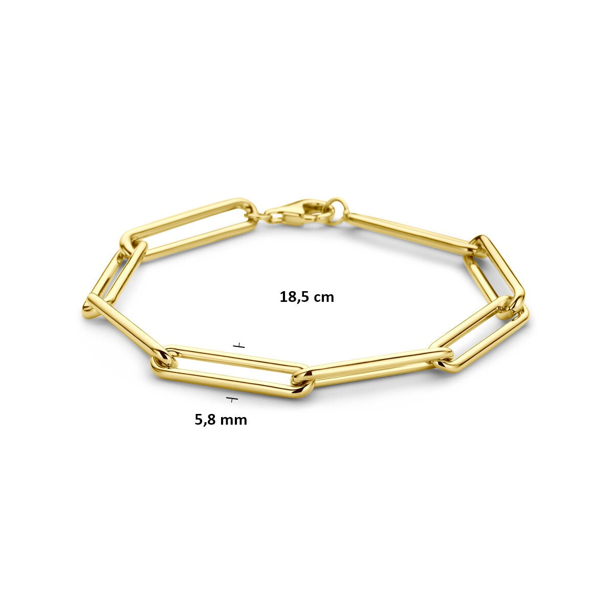 14k żółte złoto bransoletka kotwica 5,8 mm