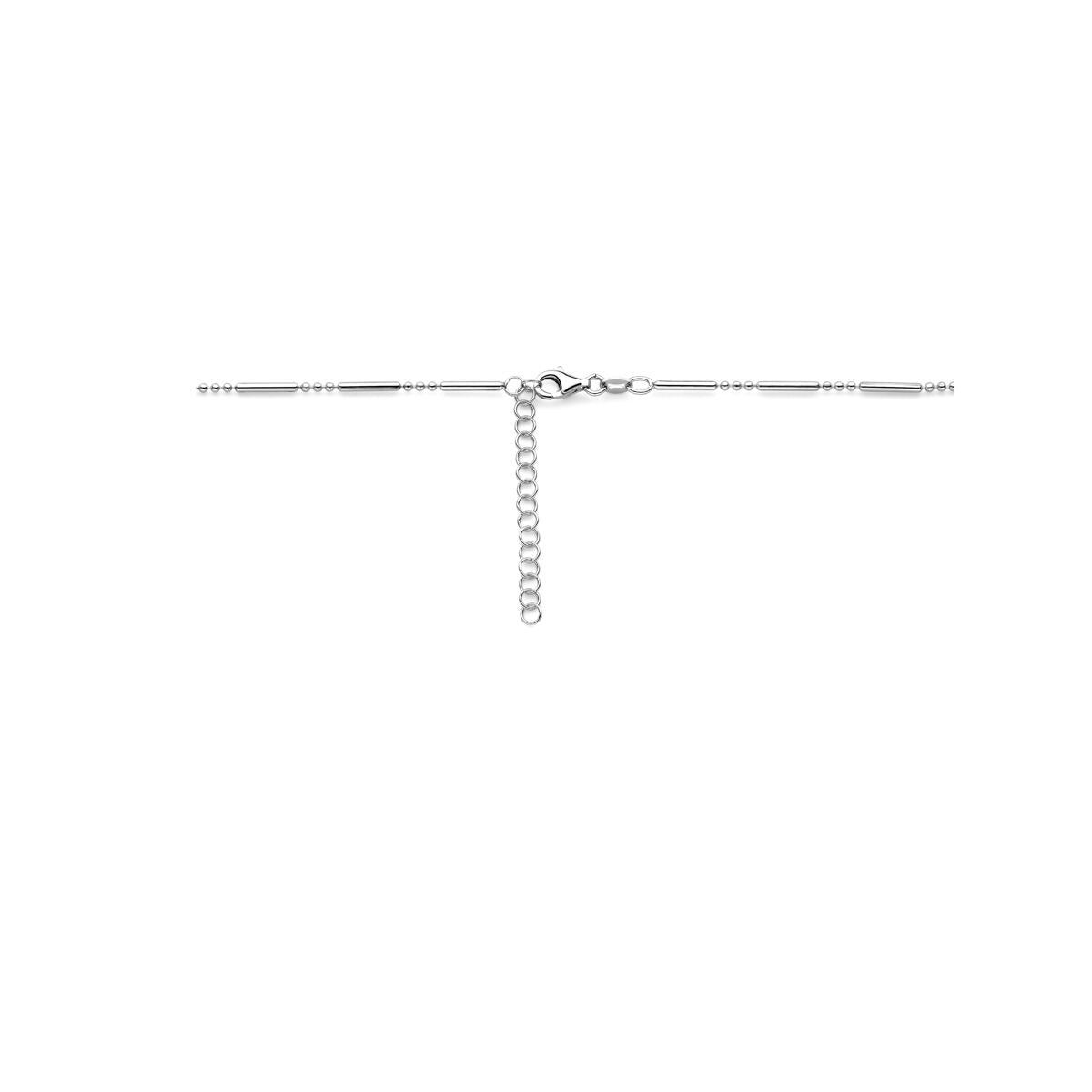 Rodowany srebrny damski naszyjnik bez wisiorka 1,5 mm 41 + 4 cm