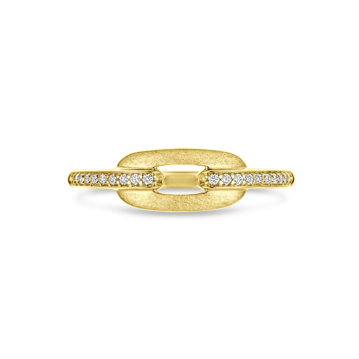 14k żółte złoto damski pierścionek z diamentem 0.08ct h si