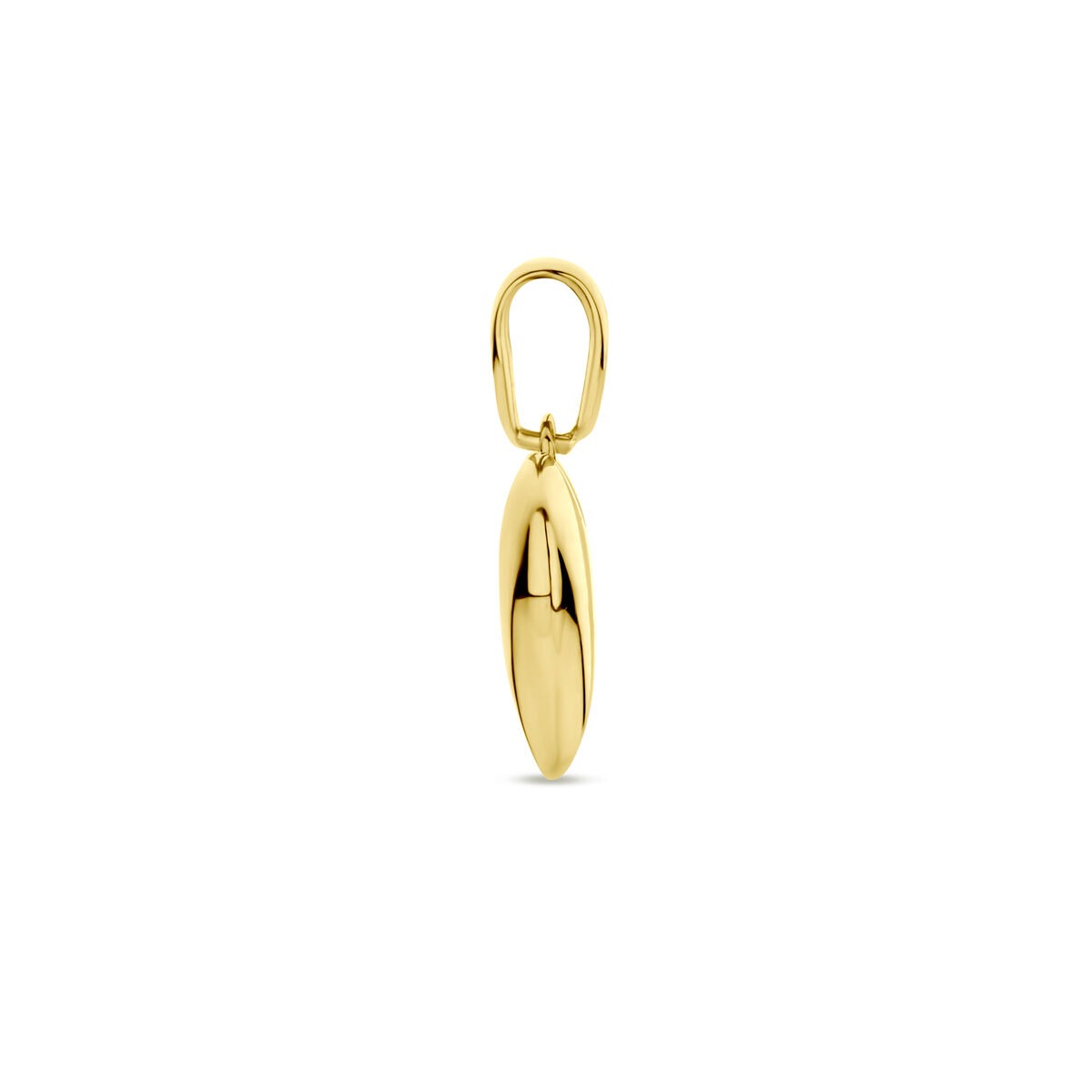 14k żółte złoto wisiorek w kształcie serca – symbol miłości i elegancji