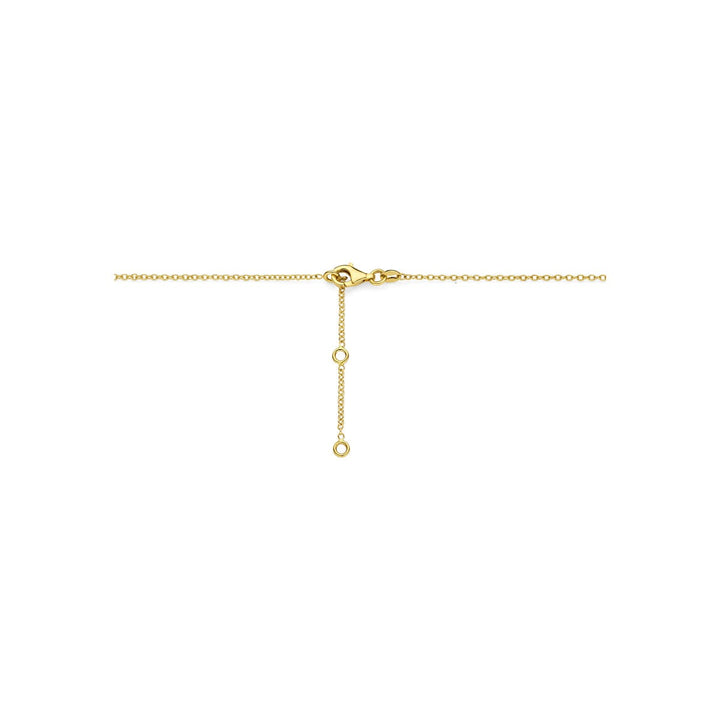 14k Geelgouden collier met bolletjes