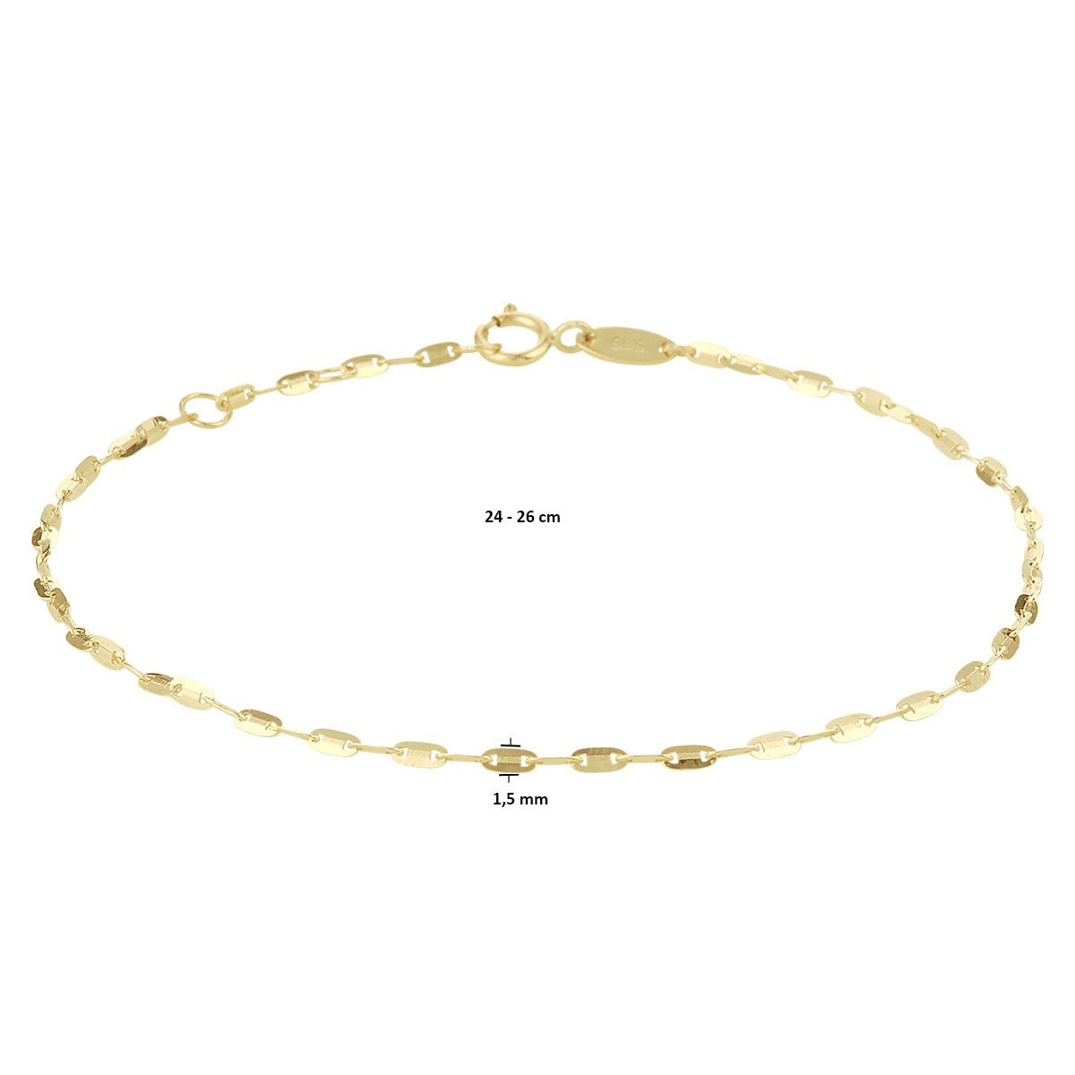 Złota bransoletka damska – 14k żółte złoto