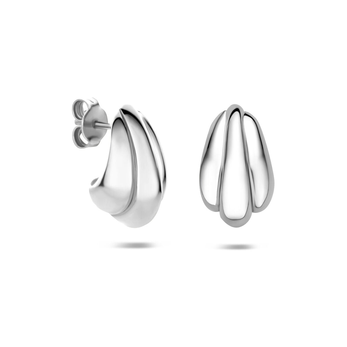 Rodowane 925 Srebrne Kolczyki Wkrętki 16,5 x 10 mm