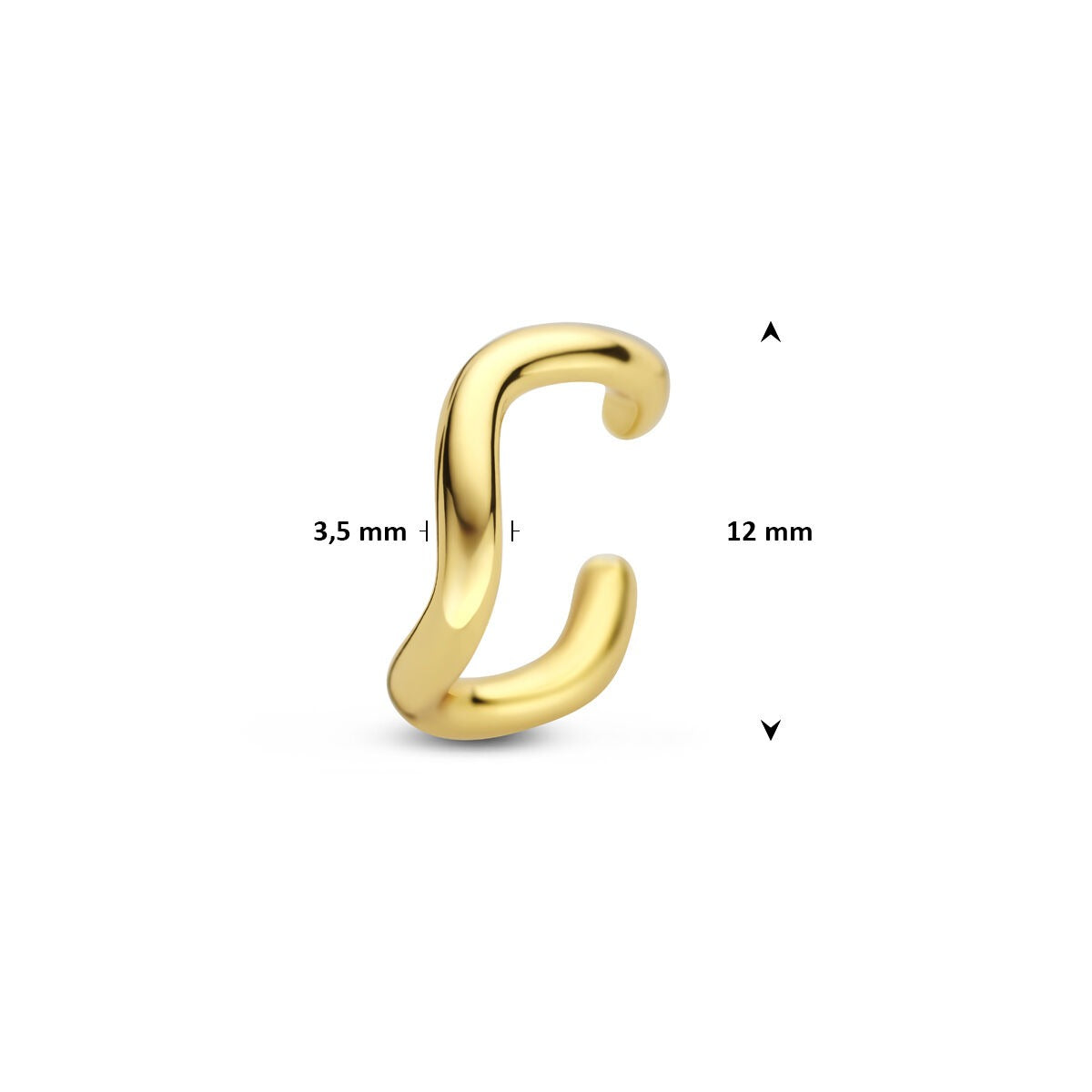 Pozłacany srebrny ear cuff – minimalistyczny złoty akcent bez przekłucia