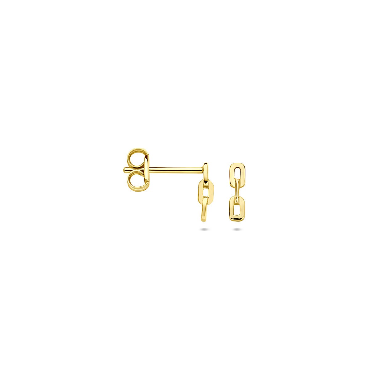 14k żółte złoto oorknoppen w kształcie pręta – 7 x 2 mm