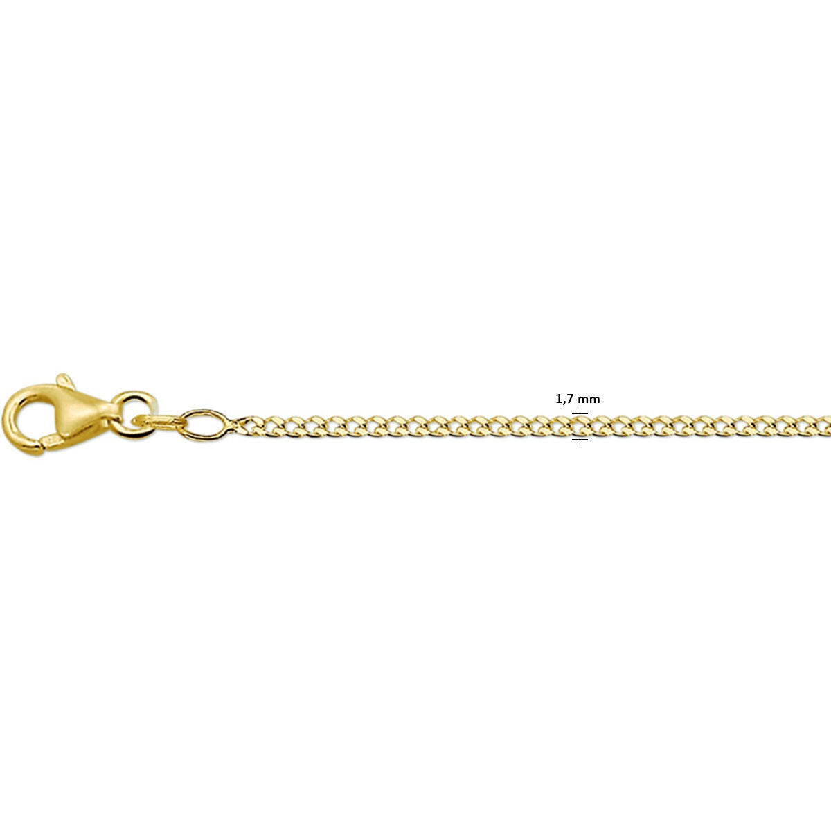 14k żółte złoto naszyjnik gourmette unisex