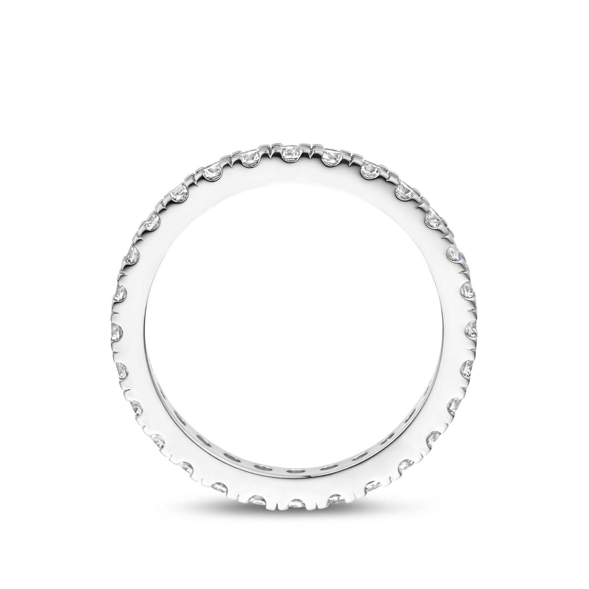 Rodowany pierścionek ze srebra 925 z cyrkonią 2.2 mm