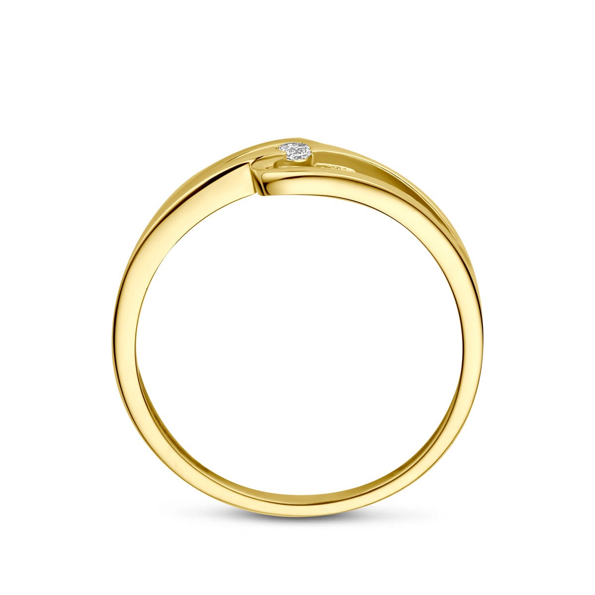 14k Żółte złoto pierścionek z cyronią solitaire