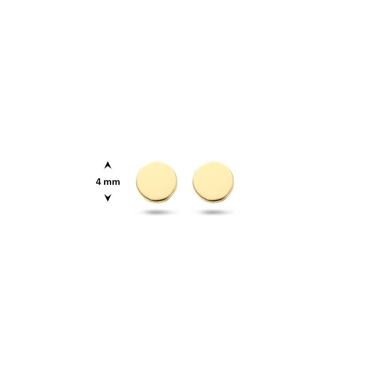 Złote okrągłe kolczyki wkrętki – 14k, 4 mm polerowane